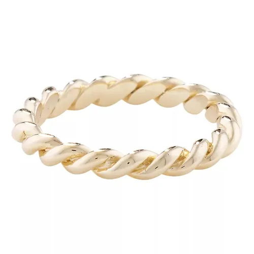 London Road 9ct Gold Stacking Rope Ring, N - Yellow Gold - Female