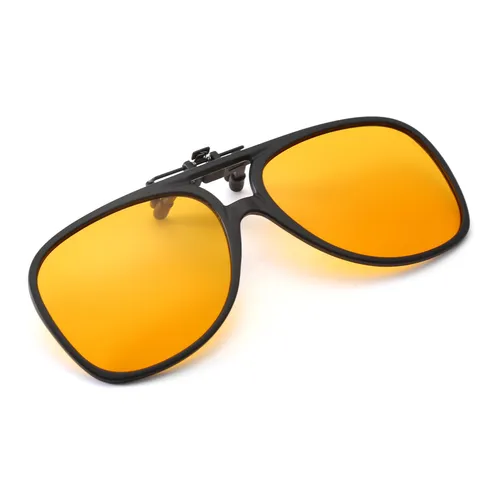 Long Keeper Polarised Pilot Style Clip On Sunglasses over