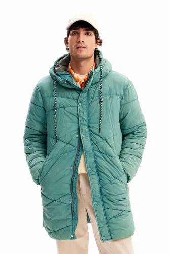 Long quilted coat - GREEN - L