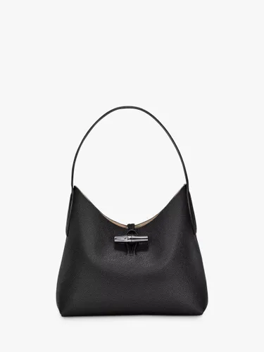 Longchamp Roseau Leather Shoulder Bag - Black - Female