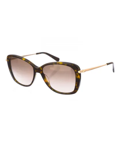 Longchamp Womenss LO616S Butterfly Shaped Acetate Sunglasses - Brown - One
