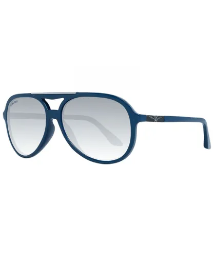 longines Mens Aviator Sunglasses with Polarized Lenses - Blue - One