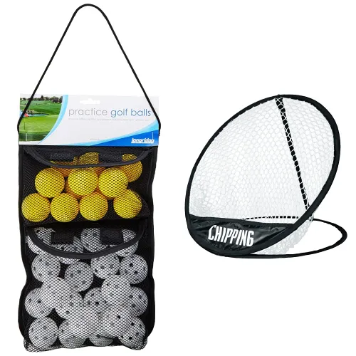 Longridge 32 Practice Golf Ball Pack & Golf Chipping Net by
