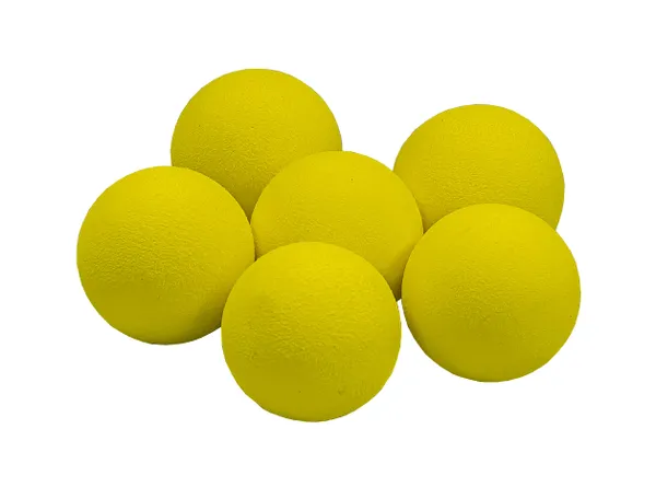 Longridge Foam Practice Golf Balls (Pack of 6) - Yellow