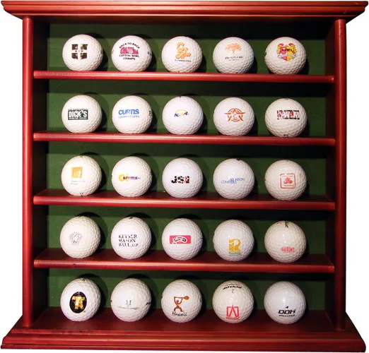 Longridge Golf Balls Display Wood Cabinet 25 Ball