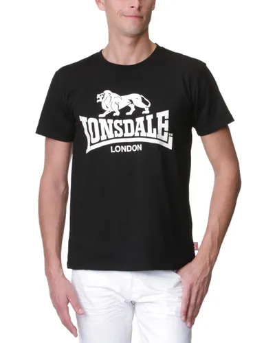 Lonsdale Men's Logo Regular Fit T-Shirt - Black