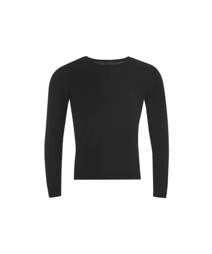 Lonsdale Mens Long Sleeve T-Shirt in Black Cotton