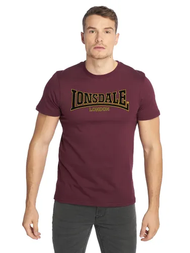 Lonsdale Men's Slim Fit Classic T-Shirt - Oxblood