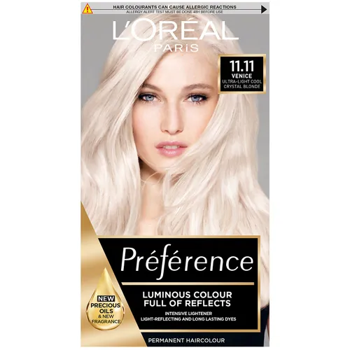 L'Oréal Paris Préférence Infinia Hair Dye (Various Shades) - 11.11 Ultra Light Crystal Blonde