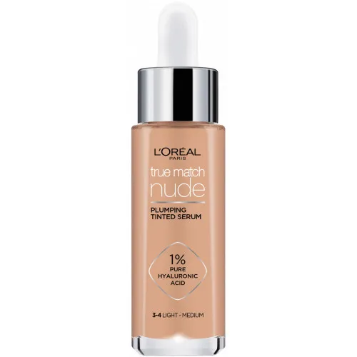 L'Oréal Paris True Match Nude Hyaluronic Tinted Serum 3-4 Light- Medium