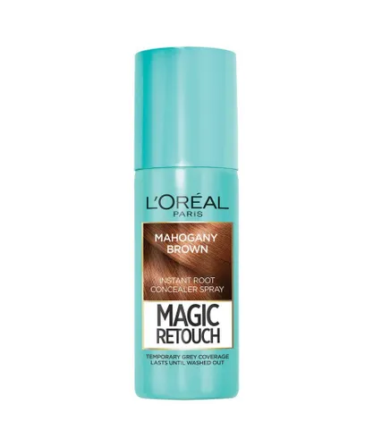 L'Oreal Paris Unisex Magic Retouch Instant Root Concealer Spray Mahogany Brown, 75ml - One Size