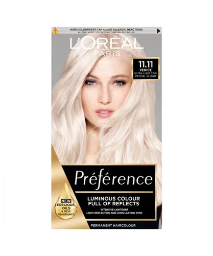L'Oreal Paris Unisex Preference Permanent Hair Colour 11.11 UltraLightCrystalBlonde - One Size