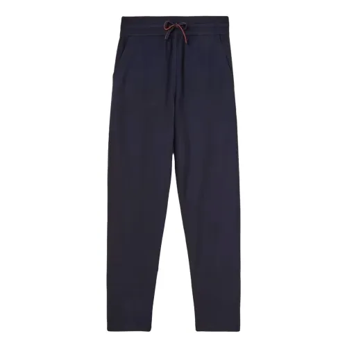 Loro Piana , Baby Cashmere Navy Blue Trousers ,Blue male, Sizes: