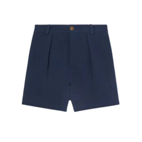 Loro Piana , Crisp Cotton Bermuda Shorts ,Blue female, Sizes: