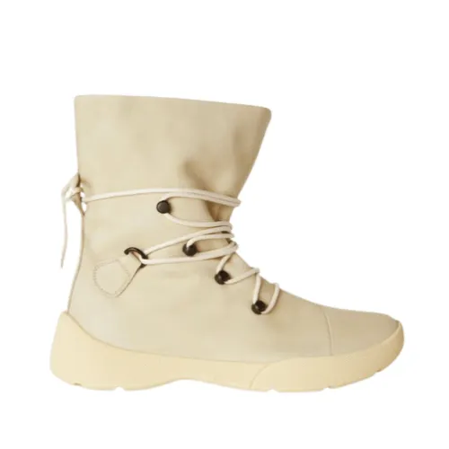 Loro Piana , Lace-up Hiking Boots with Ankle Wraps ,Beige female, Sizes: