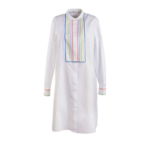 Loro Piana , Loro Piana shirt white multicol embroidery-36 ,White female, Sizes: