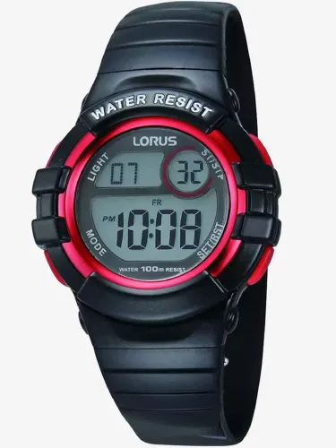 Lorus Kids Black & Red Digital Watch R2379HX9