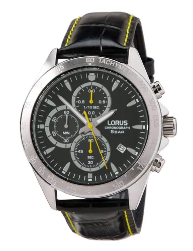 Lorus Men Analog Quartz Watch with Leather Strap RM373GX9