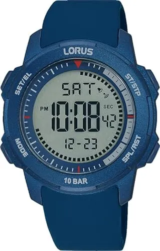 Lorus Men's Digital Quartz Watch with Silicone Strap