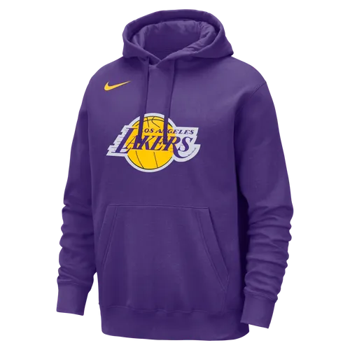 Los Angeles Lakers Club Men's Nike NBA Pullover Hoodie - Purple - Cotton