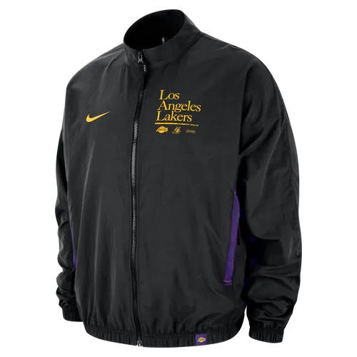 Los Angeles Lakers DNA Courtside Men's Nike NBA Woven Graphic Jacket - Black - Polyester