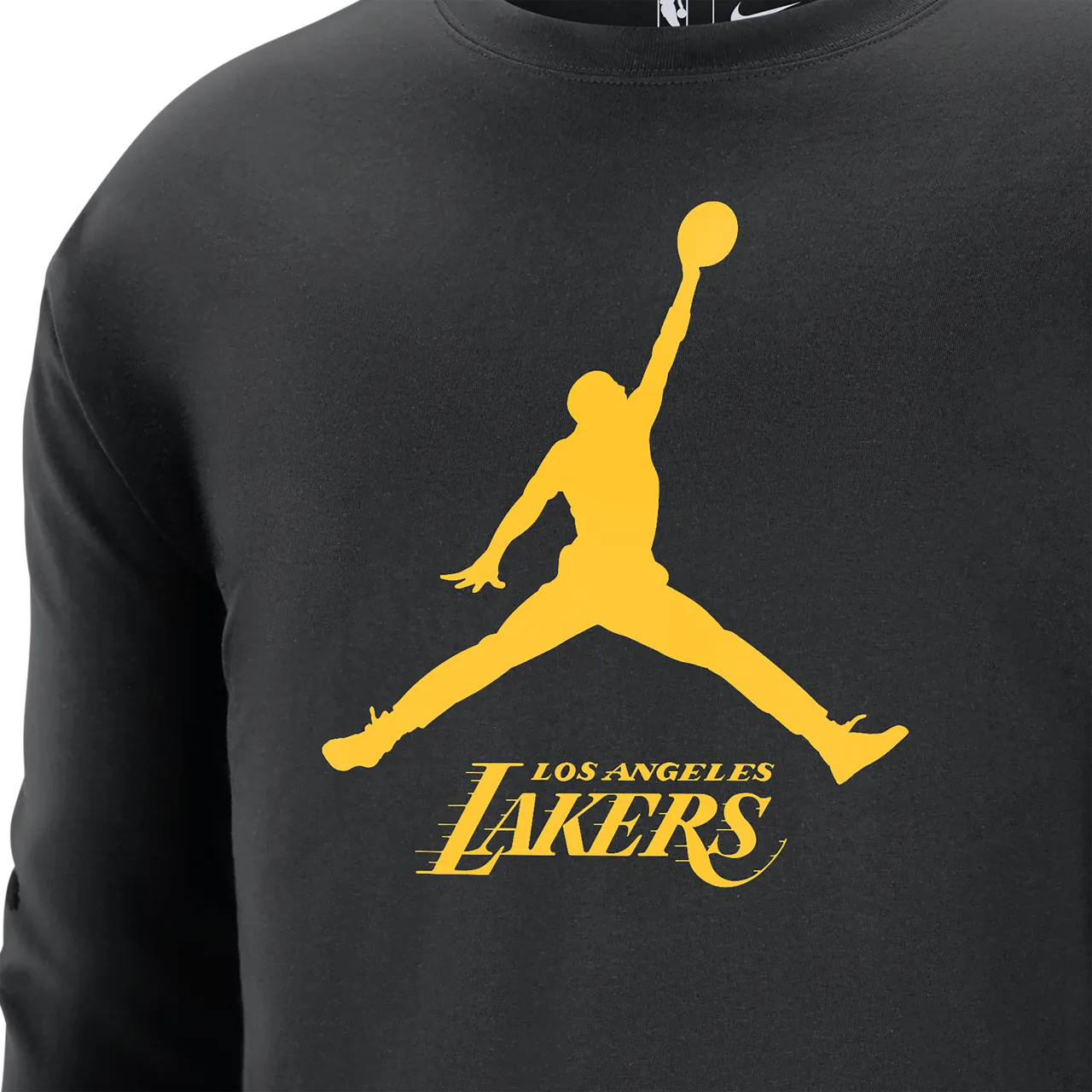 Los Angeles Lakers Essential Men's Jordan NBA Long-Sleeve T-Shirt - Black - Cotton