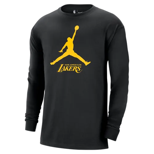 Los Angeles Lakers Essential Men's Jordan NBA Long-Sleeve T-Shirt - Black - Cotton