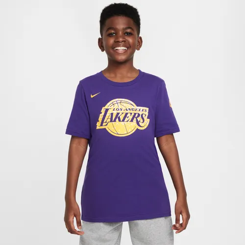 Los Angeles Lakers Essential Older Kids' (Boys') Nike NBA T-Shirt - Purple - Cotton