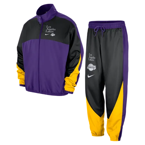 Los Angeles Lakers Starting 5 Courtside Men's Nike NBA Graphic Tracksuit - Purple - Polyester
