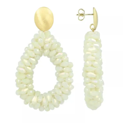 LOTT.gioielli Earrings - CE GB Drop L Marquis - white - Earrings for ladies