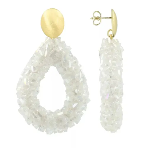 LOTT.gioielli Earrings - CE GB Drop L Raw - white - Earrings for ladies