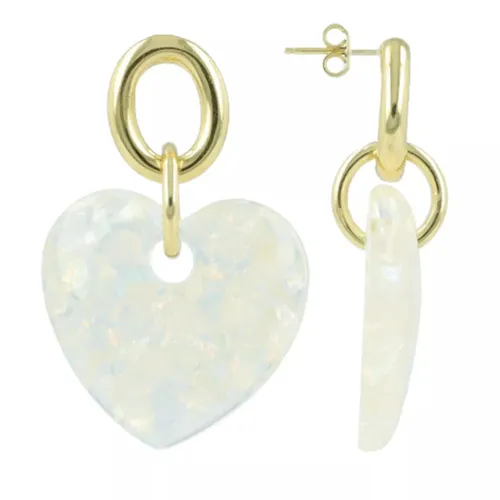 LOTT.gioielli Earrings - CE RE Heart L - white - Earrings for ladies