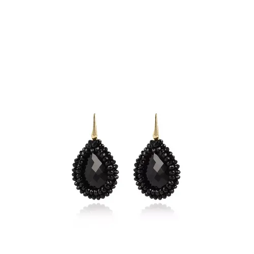 LOTT.gioielli Earrings - Earrings Glassberry Filled Drop Medium Black - gold - Earrings for ladies