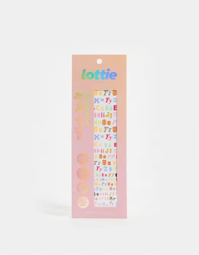Lottie London Stick To It Nail Stickers - Alphabet-Multi