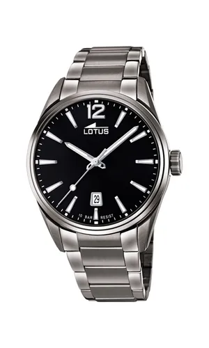 Lotus Mens Analogue Quartz Watch with Stainless Steel Strap