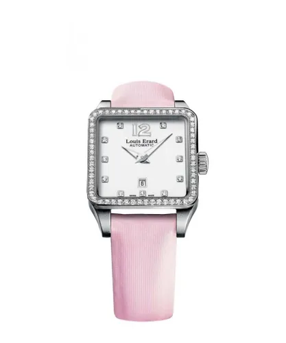 Louis Erard : Womens Emotion White Watch - Pink Satin - One Size