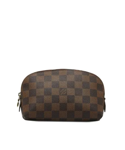 Louis Vuitton Pre-owned Womens Vintage Damier Ebene Cosmetic Pouch Brown Canvas (archived) - One Size