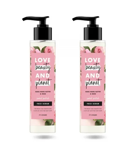 Love Beauty & Planet Womens Petal Polish Face Scrub with Muru Butter, 2x125ml - Rose - One Size