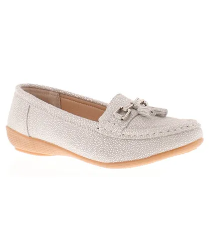 Love Leather Womens Shoes Flat Tahiti Slip On white Leather (archived)