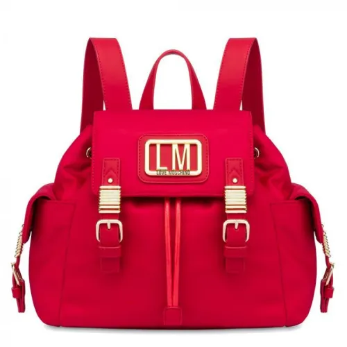 Love Moschino , Backpack ,Red female, Sizes: ONE SIZE