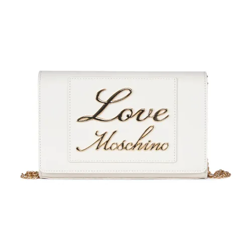 Love Moschino , Beige Eco-Leather Crossbody Bag ,White female, Sizes: ONE SIZE