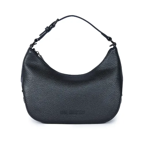 Love Moschino , Black Mezzaluna Eco-Leather Crossbody Bag ,Black female, Sizes: ONE SIZE