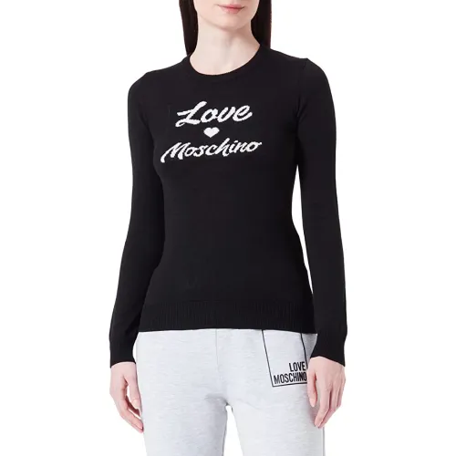 Love Moschino , Black Sweaters by Love Moschino ,Black female, Sizes: