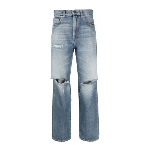 Love Moschino , Blue Straight Jeans Casual Style ,Blue female, Sizes: