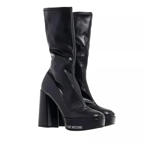 Love Moschino Boots & Ankle Boots - Rubber Logo - black - Boots & Ankle Boots for ladies