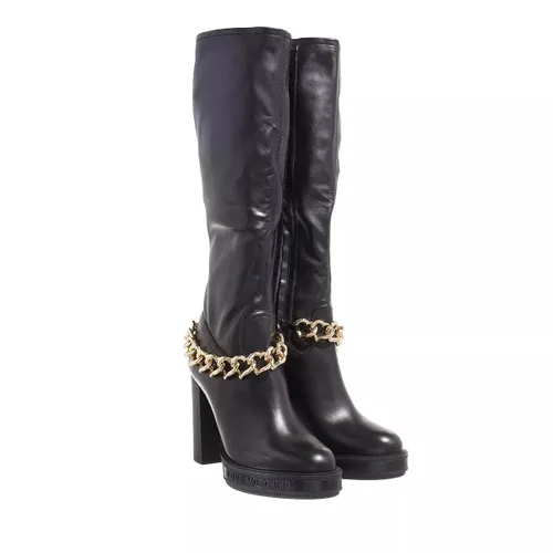 Love Moschino Boots & Ankle Boots - Stivaled.Carro100 Vit+Stretchpu - black - Boots & Ankle Boots for ladies