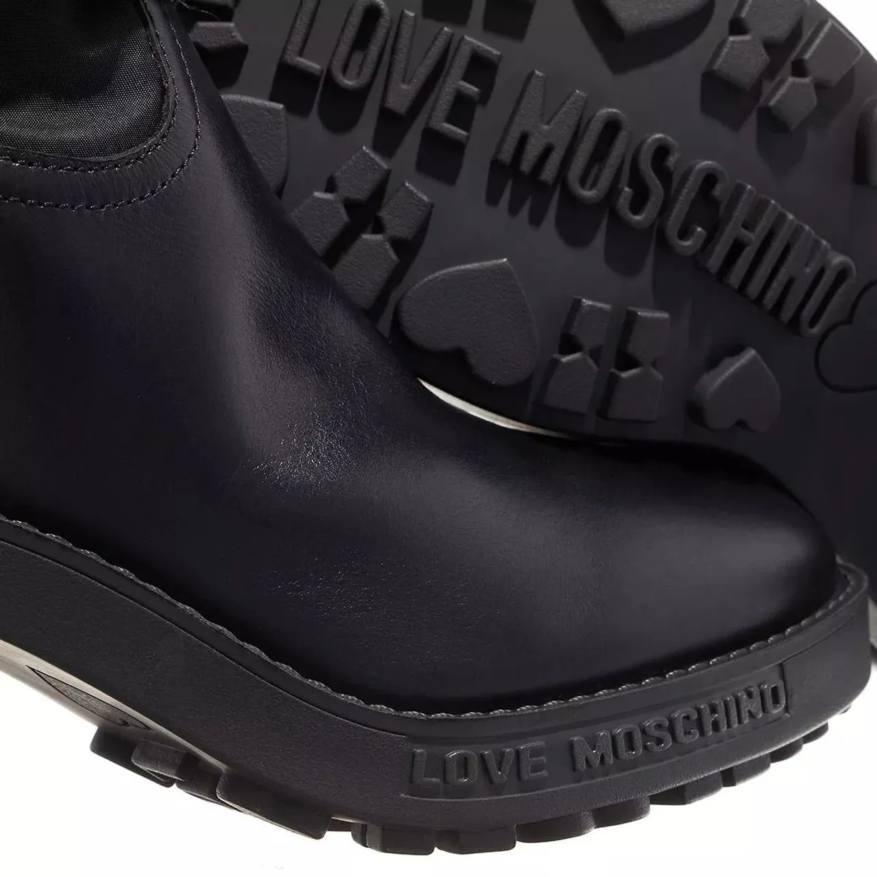 Love Moschino Boots & Ankle Boots - Stivaled.Quad70 Vitello+Nylon - black - Boots & Ankle Boots for ladies