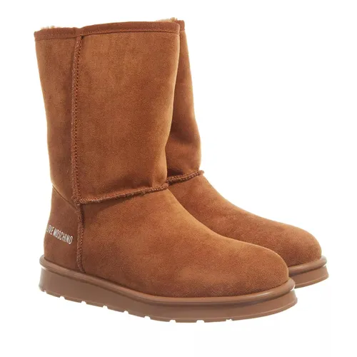 Love Moschino Boots & Ankle Boots - St.Ttod.Winter30 Velour Pu - cognac - Boots & Ankle Boots for ladies