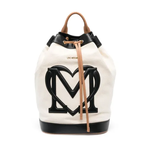 Love Moschino , Canvas backpack ,Multicolor female, Sizes: ONE SIZE