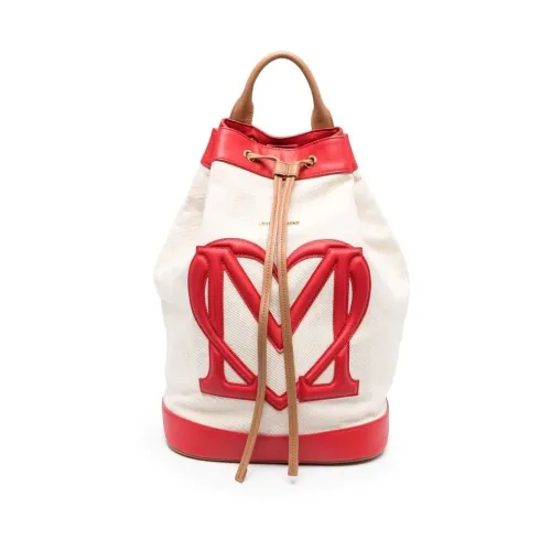Love Moschino , Canvas backpack ,Pink female, Sizes: ONE SIZE